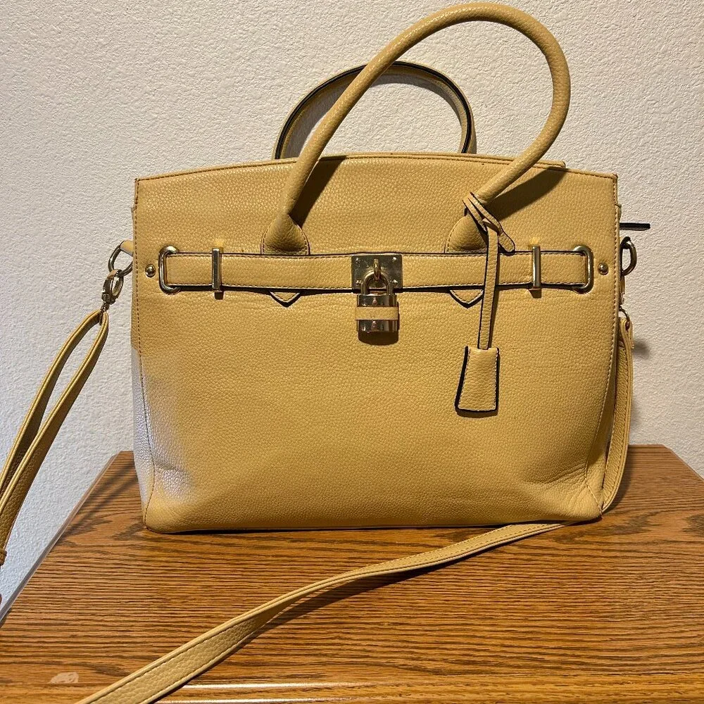 Dasein Pebbled Leather Bag - Picture 2 of 9